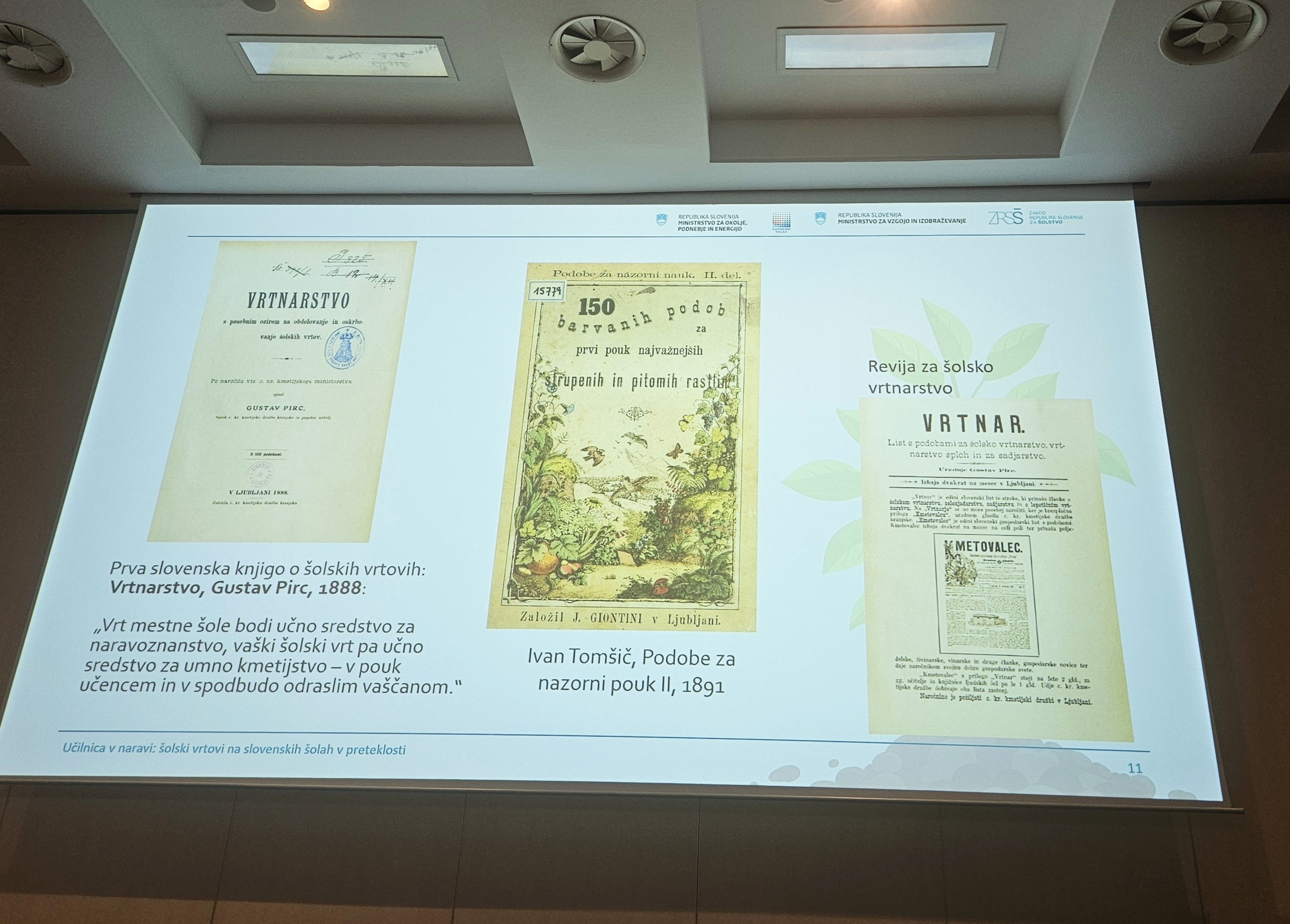 Prikaz prvih slovenskih knjig o šolskih vrtovih